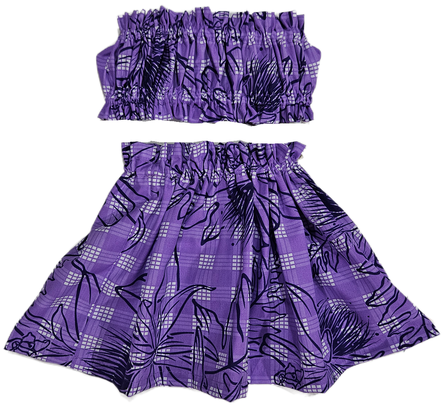 Purple Palaka Designs Keiki Pa'u Set