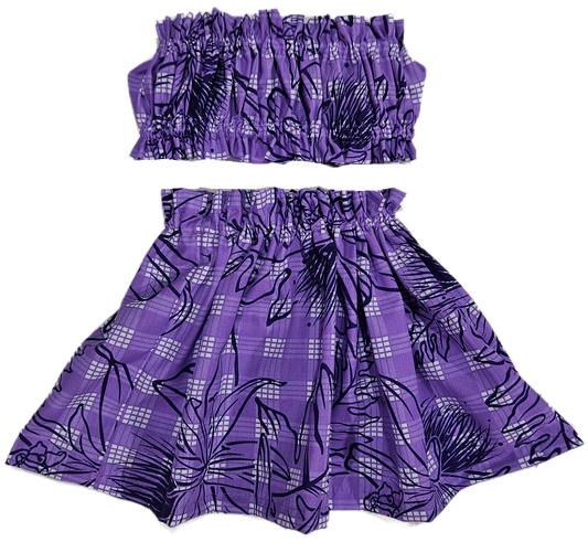 Purple Palaka Designs Keiki Pa'u Set (0-12months)