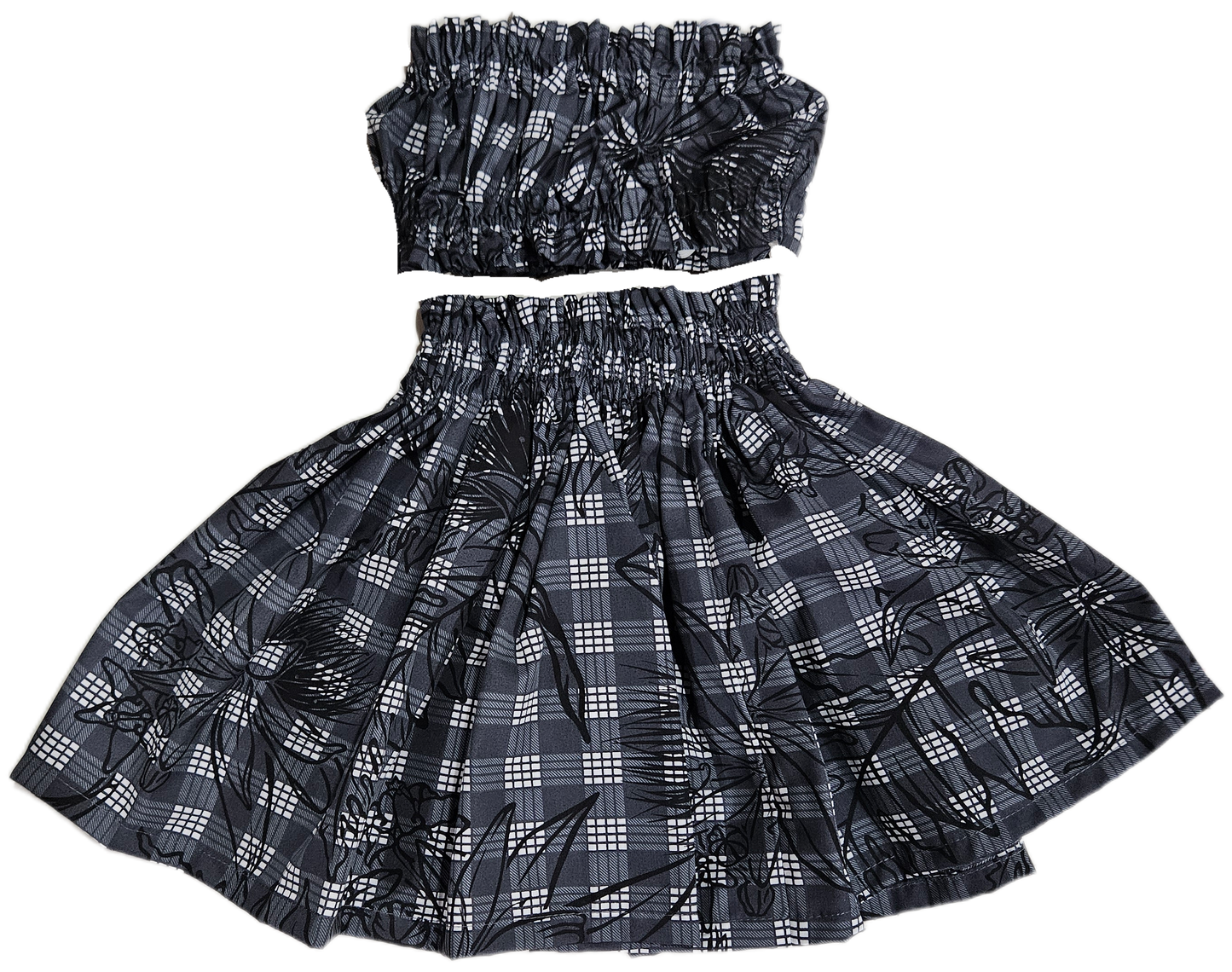 Black Palaka Designs Keiki Pa'u Set (2-4yrs)