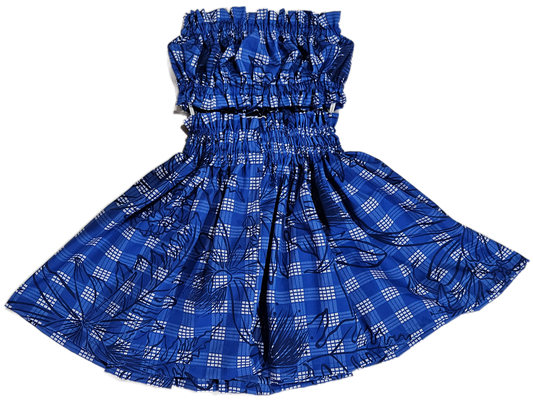 Blue Palaka Designs Keiki Pa'u Set (2-4yrs)
