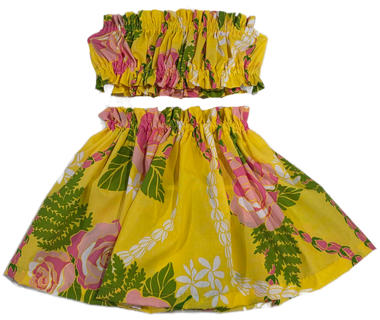 Yellow Tropical Keiki Pa'u Set (0-12months)