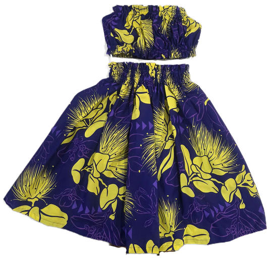 Yellow Lehua Keiki Pa'u Set (5-12yrs)