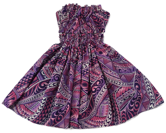 Purple Tribal Keiki Pa'u Set (5-12yrs)