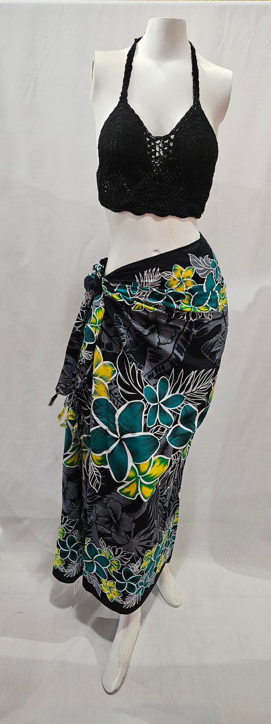 Plumeria Pareo with Tassel