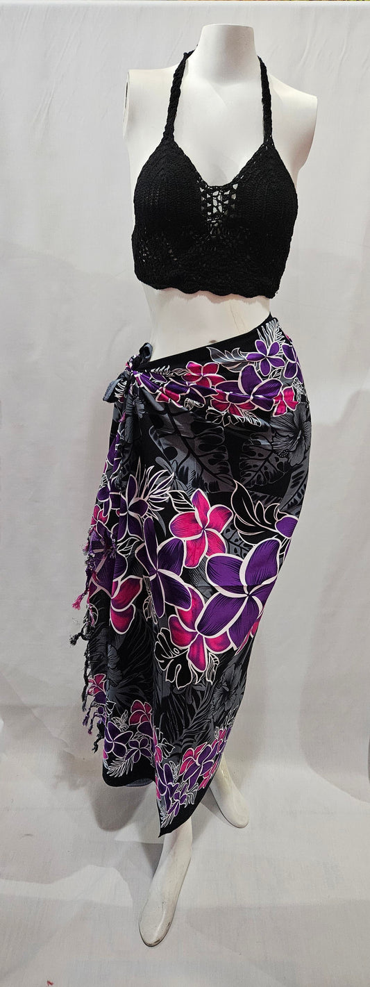 Plumeria Pareo with Tassel