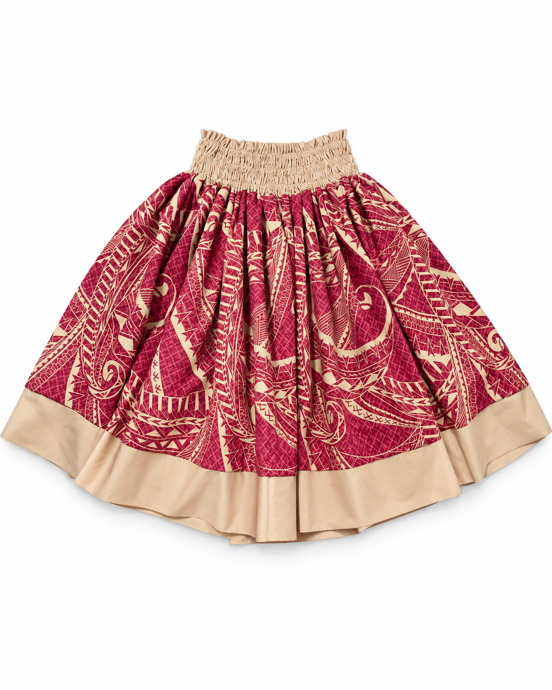 Red Tribal and Blue Honu Reversible Pa'u Skirt