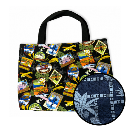 Heavyweight Reversible Tote Bag - Sign of the Times and Palms