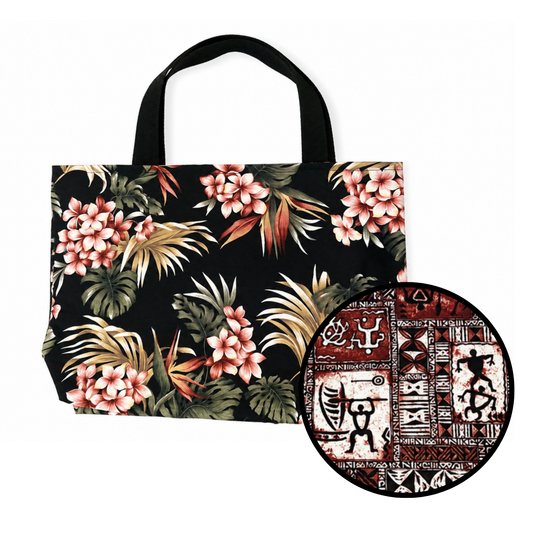 Heavyweight Reversible Tote Bag - Tropical and Ki'i Pohaku