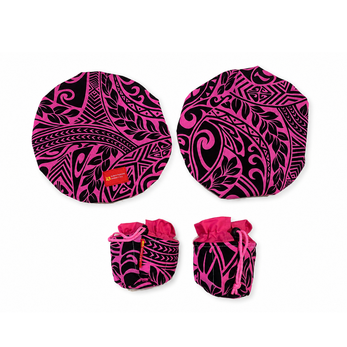 'Uli'uli Covers Hot Pink Black Tribal