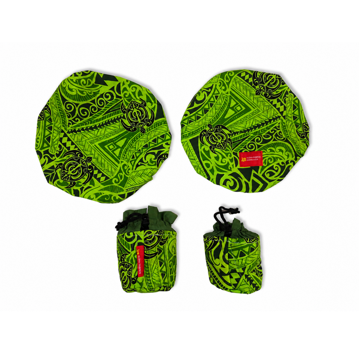 'Uli'uli Covers - Tribal Turtles Green