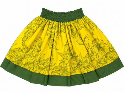 Yellow Hibiscus and Purple Lehua Reversible Pa'u Skirt