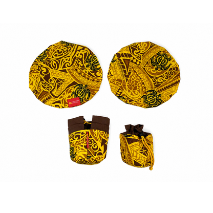 'Uli'uli Covers - Tribal Turtles Yellow