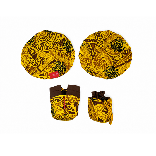 'Uli'uli Covers - Tribal Turtles Yellow