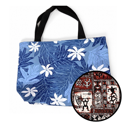 Heavyweight Reversible Tote Bag - Ferns and Ki'i Pohaku
